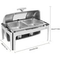 thumbnail image 3 of SHZICMY 14.26Qt Stainless Steel Buffet Servers and Warmers for Party Catering, 3 of 14