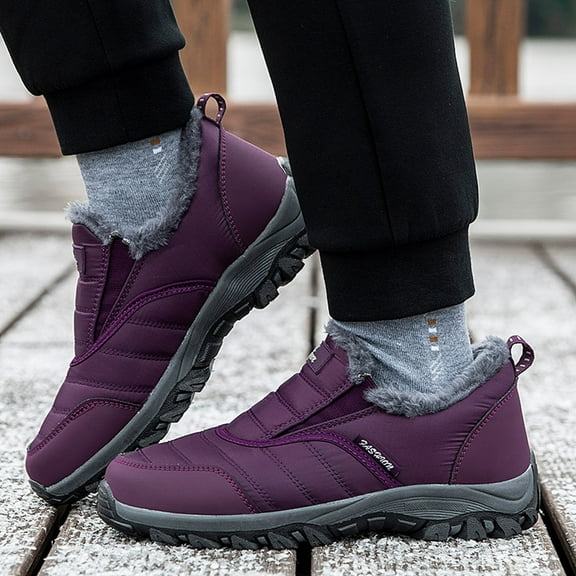 YOUSNH Women Snow Boots Winter Boots Warm and Thickened Couple Style Fashion Simple Comfortable Thick Bottom on Casual Shoes Boots for Women 8.5