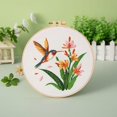 thumbnail image 5 of 3 Sets Embroidery Kit for Beginners, Art Craft Handy Sewing Set Hummingbird and Flower Cross Stitch Starter Kits, DIY Embroidery Kits with Patterns and Instructions Hoops Needles Threads, 5 of 6