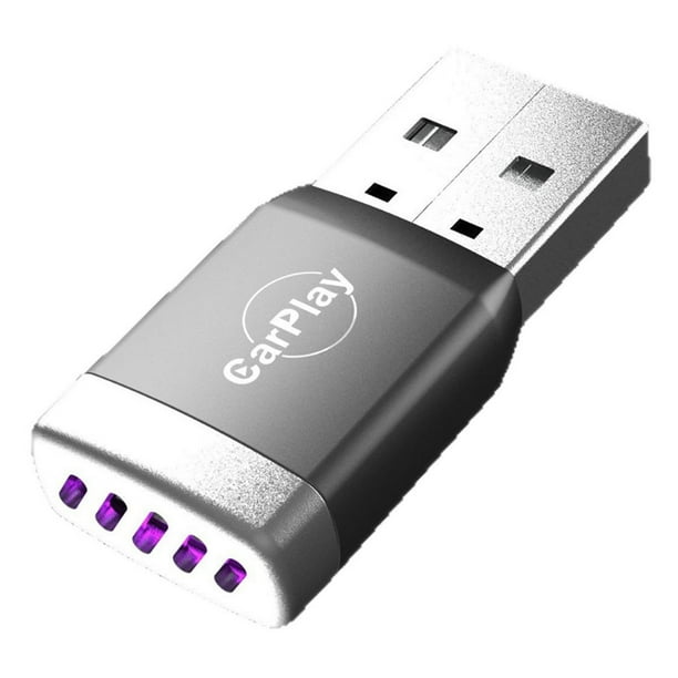 CarPlay Inalámbrico para Coche, USB 2 en 1, Proyección de Pantalla, Interconexión, Tamaño Mini (3,2 X 1,5 X 0,7 cm, 16 GB)