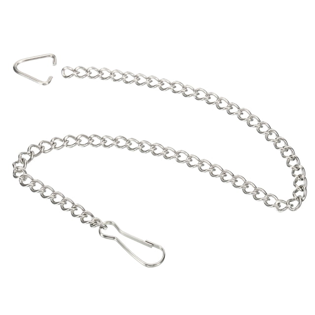 Uxcell 11.81" Toilet Handle Lever Flush Replacement Flappers Chain Stainless Steel Silver Tone 6 Pcs