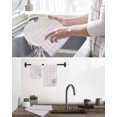 thumbnail image 5 of Eucalyptus Leaves Kitchen Dish Towels for Drying Dishes Set of 2, Pink Plaid Summer Botanical Waffle Weave Microfiber Hand Tea Bathroom Towels Quick Dry & Absorbent Towel 12x12, 5 of 7