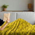 thumbnail image 3 of Bee Soft Flannel Fleece Blanket, Repeating Pattern of Honeybees Hexagon Honeycombs Petals Shapes in Contour Form, Cozy Plush for Indoor and Outdoor Use, 50" x 60", Yellow and Brown, by Ambesonne, 3 of 5