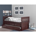 thumbnail image 2 of Donco Kids 3 Drawer Twin Solid Wood Mission Spindle Bed with Trundle in Merlot, 2 of 3