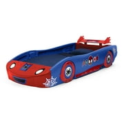 Spidey and His Amazing Friends Web Crawler Race Car Twin Bed by Delta Children, Blue/Red