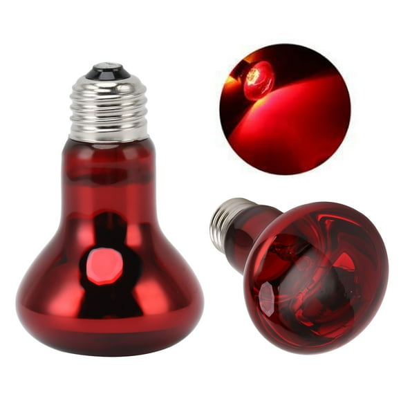 Red E27 Reptile Heat Bulb Night and Day, Warm Soft Light Reptile Heat Lamp Fixture, Heat Lamp for Amphibians, Animal