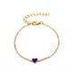 thumbnail image 3 of Fiudx Pulsera de Moda para Mujer con Forma de Corazón, Color Melocon, con Aceite, Minimalista, Versátil y con Cadena de Tenis., 3 of 3