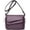 Light Purple, variant on Women's Shoulder Bag Multi Pockets Crossbody Purse Leather Flapover Messenger Satchel  Travel Work Handbag