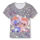 thumbnail image 2 of Camiseta de niño para niños, Top de punto bonito para bebés, ropa de calle de manga corta para niños de 1 a 12 años, camiseta Harajuku para niños y niñas 150 Gao Jinjia LED, 2 of 2