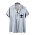 thumbnail image 2 of Mefallenssiah Man Short Sleeve Solid Color Lapel Button Fashion Casual Fallow T-Shirt tops, 2 of 5