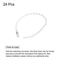 thumbnail image 3 of Uxcell 4.72" Ball Bead Chains with Connectors for Chains DIY Crafts, 24 Pack White, 3 of 6