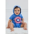 thumbnail image 2 of Marvel Avengers Captain America Toddler Boys Cosplay Romper Newborn to Toddler, 2 of 5