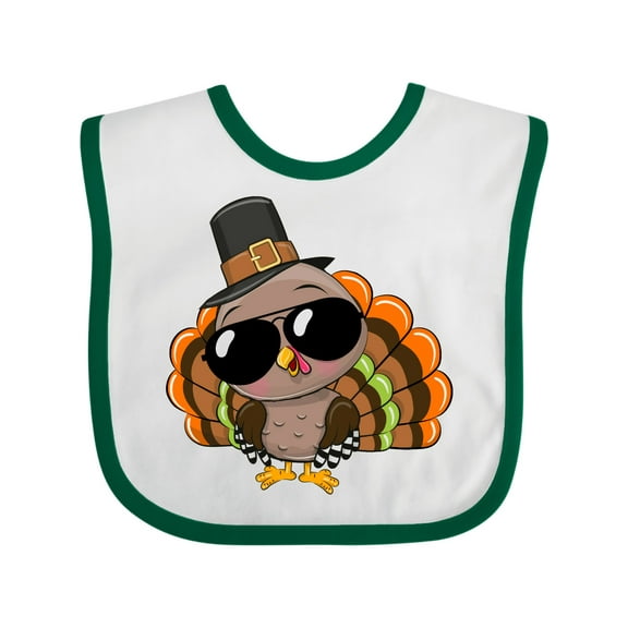 Inktastic Thanksgiving Turkey Funny Boys or Girls Baby Bib