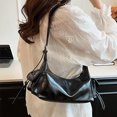 thumbnail image 6 of HUISZJ Shoulder Bag, Punk Style Shoulder Bag Clutch Handbag, PU Leather Top Handle Handbag for Travel Commute Work (Black), 6 of 9