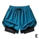 thumbnail image 1 of TQEHS Pantalones deportivos de verano Pantalones cortos deportivos populares de doble capa para hombres y mujeres яξ ;т, 1 of 6