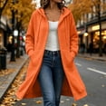 thumbnail image 4 of NominalSnug Women's Zip Up Hoodies Oversized Fleece Long Tunic Sweatshirts Casual Long Sleeve 2026 Fall Hoodie Jacket Coat, 4 of 8