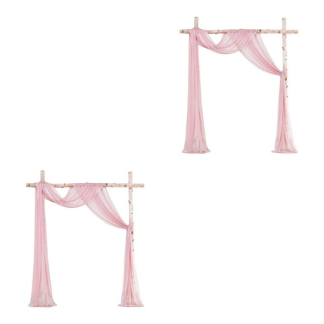 tredstone Polyester Elegant Wedding Arch Drapes For Enchanting Ceremony Wedding Arch Draping Fabric Easy Care pink 2Set