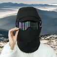 thumbnail image 5 of Windproof Full Cover Outdoor Riding Mask with Glasses, 4 in 1 Winter Down Trapper Hat Women Men, Winter Balaclava Ski Mask, Unisex Warm Balaclava Hood Hats Face Cover, 5 of 6