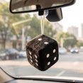 thumbnail image 3 of Fuzzy Plush Dice for Car Mirror, Soft Plush Dots - Cute Game Prop Decorative Pendant for Car Interior Hanging Ornament Decoration, 3 of 6