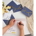 thumbnail image 6 of Navy Foil Letterpress Thank You Cards 36 Pack 4x6 Inches For Weddings, Graduations, Funerals, 6 of 6
