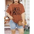 thumbnail image 7 of XCHQRTI Hocus Pocus Women's Plus Size Shirt Halloween Tshirt Casual Funny Short Sleeve Graphic Tees, 7 of 7