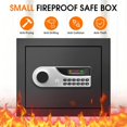 thumbnail image 2 of 1.3 Cuft Small  Safes Water and Fireproof, Digital  Safe Box with Programmable Keypad and Key Lock, Anti- Fire Safe Document Box for    Valuables, 2 of 6
