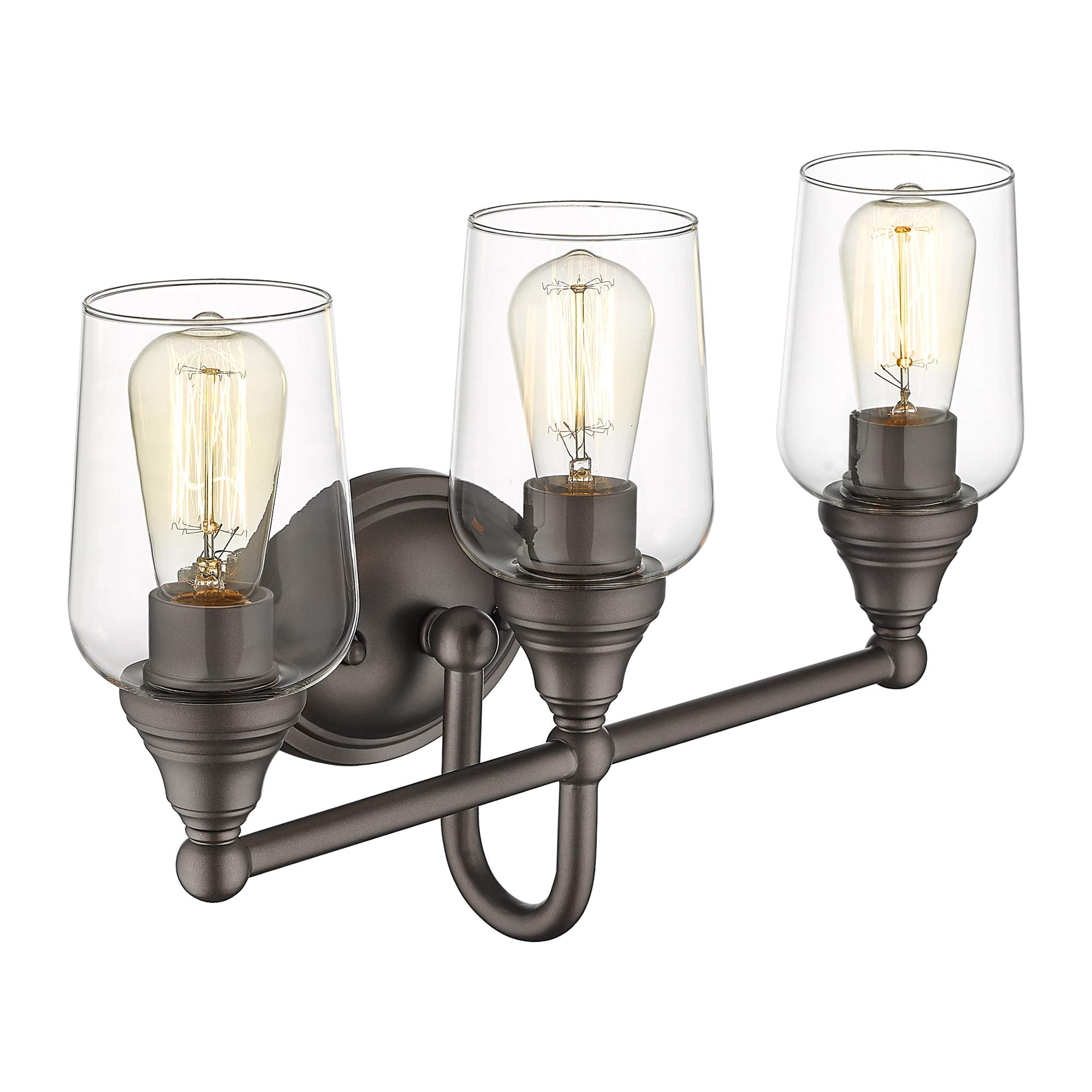 3Light OilRubbed Bronze Bathroom Vanity Lamp Farmhouse Wall Mounted