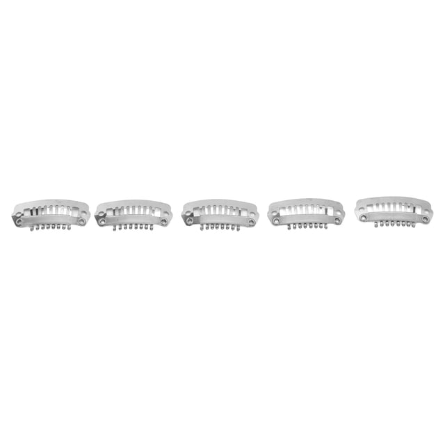 50pcs Snap Comb Clips Set, Stainless Steel DIY Hair Extension Accessory, 8 Teeth, 1.1in, Portable Design, Secure Fixation for Home, Hair Salon