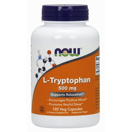 NOW Supplements, L-Tryptophan 500 mg, 120 Veg (Best Brand Of Tryptophan)