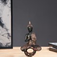 thumbnail image 4 of Estatua de Buda, soporte de luz de té de loto, estatuilla de Buda, escultura Bronce Sunnimix Titular de la vela de la estatua, 4 of 7