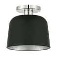 thumbnail image 2 of Trade Winds Nora 1-Light Ceiling Light in Matte Black with Polished Nickel, 2 of 5