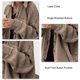 thumbnail image 1 of Camisa Con Botones, Tejido Gofrado, Cálido, De Gran Tamaño, Cuello De Solapa, Hombros Caídos, Chaqueta Con Botones, Dobladillo Irregular Para Hacer Ejercicio ANGGREK Caqui XL, 1 of 4