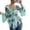 *Navy, variant on No Boundarie Women's Floral Tie Front Blouse,Ladies Deep V-Neck Sheer Mesh Tops,Summer Boho Ruffle Hem T-Shirts For Women,Black,S-XL