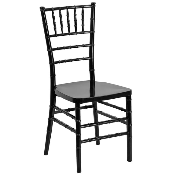 Kingfisher Lane Elegance Stacking Chiavari Dining Chair in Black