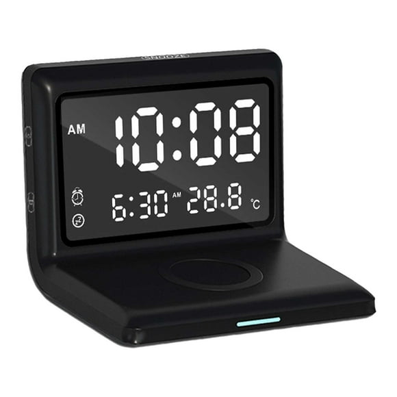 Clock Wireless Charger Alarm Clock 3-in-1 Wireless Fast Charge