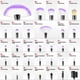 thumbnail image 2 of Set de brochas de maquillaje Vander Professional, 32 unidades, con funda, color morado, 2 of 9
