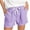 Purple, variant on NAFUU Women's Summer Casual Shorts Comfy Elastic Waist Pull On Short With Pockets Vacation Beach Shorts