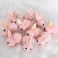 thumbnail image 2 of Set of 9 Plush Bunny Rabbit Pom Pom Decorations with Felt Ears for Crafting DIY Projects Party Favors Home Decor Ornaments, 2 of 3