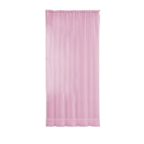 Hiroekza Sheer Curtain Panels 84 Inch Long - Semi Sheer Curtains - Polyester Gauze Curtains with Rod Pocket Design for Living Room Bedroom, 1 Panel, 84 x 42 Inch Pink