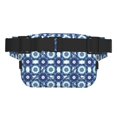 thumbnail image 3 of Lafuoo Vintage Blue Pattern Square Double Layer Waist Bag, Adjustable Buckle Bag Accessories for Men and Women-One Size, 3 of 7