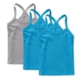 thumbnail image 5 of GERsome 3 Pack Girls Tank Tops Soft Cotton Undershirts Toddler Kids Girls Sleeveless Camisole Tops Summer Round Neck T Shirts, Sizes 8-9 Years, 5 of 9
