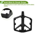 thumbnail image 3 of Pedal de bicicleta de aleación de aluminio universal sin tiras reflectantes negro, adecuado para ejes de 14 mm, pedal de bicicleta antideslizante para BMX MTB bicicletas de carretera 1 par, 3 of 7