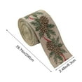 thumbnail image 3 of 78.7in Christmas Decorative Wired Ribbon, Linen Gift Wrapping Bow Roll, Holiday Craft Ribbon for Tree, Presents, Party Decor, DIY Hair Accessories, 3 of 5
