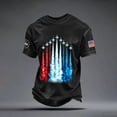 thumbnail image 2 of 250Th Anniversary Usa Shirt Patriotic Graphic T Shirt Print Short Sleeve Independence Day Veterans Mens Graphic Tees Black L, 2 of 4