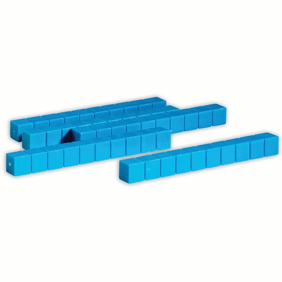 Blue Plastic Base Ten Rod, Set of 50 | Bundle of 5 Each