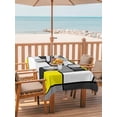 thumbnail image 2 of Outdoor Tablecloth with Umbrella Hole for Patio/Picnic/Party/Camping, Modern Geometric Yellow Black Waterproof Table Cloth Rectangle Table Cover Washable, Abstract Minimalist Blocks (52"x 70"), 2 of 8