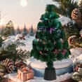 thumbnail image 5 of Fiber Christmas Tree Tabletop LED Holiday Decoration Illuminated Mini Christmas Tree for Home and Office Battery Operated Festive Light Display Colorful Holiday Ornament, 5 of 5