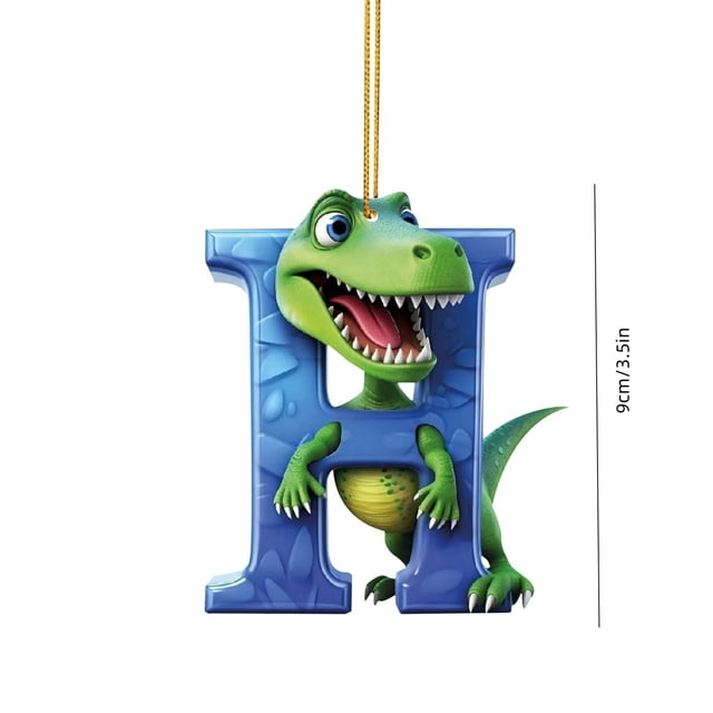 Decoración navideña Dinosaurio 26 Letras en inglés Colgante de dinosaurio