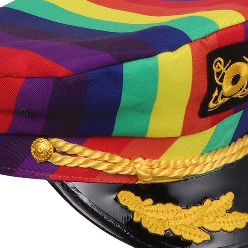 Bail Rainbow Yacht CaptaiHat Navy 