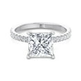 thumbnail image 2 of Amarillo - Moissanite Princess Cut Lab Diamond Engagement Ring With PavÃ© Sidestones, 2 of 4